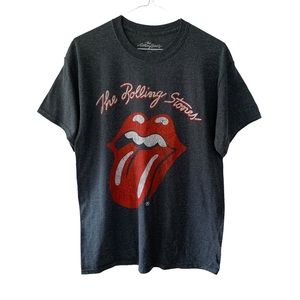 Rolling Stones Sticky Fingers Band T Shirt Grey Cotton Rocker Chic